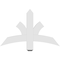 Ekena Millwork Davenport Architectural Grade PVC Gable Bracket, 36"W x 22 1/2"H x 2"D x 4"F, 15/12 Pitch GBP036X23X0204DAV00 - alternate 3